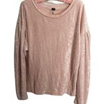 We The Free Free people pink crushed velvet pullover sweater Photo 0