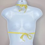 J.Crew Yellow and Grey Triangle String Bikini Top Photo 1