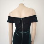 Bardot [] Emerald Green Velvet Off The Shoulder Bella Sheath Midi Dress Small 6 Photo 4