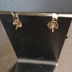 Faux turquoise silver tone dangling earrings Blue Photo 3