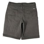 Seven7  Womens 12 Black Denim Jean High Rise Sunset Bermuda Shorts Flat Front Photo 10