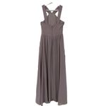 Lulus Size S Dress Air of Romance Taupe Halter Maxi Bridesmaid Gown Women’s Gray Photo 2