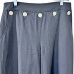 Lafayette 148 Black Wide Leg Trouser Pants Brass Buttons Nautical Size 10 Photo 1