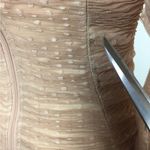 Miss Lola  Mini Dress Polka Dot Sheer Sleeve Ruched S Photo 14