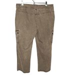 St. John Green Cargo Pants Straight Crop Jeans Cotton Stretch Size 14 High Rise Photo 1