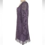 Anthropologie  Maeve Embroidered Lace Formal Mini Dress Lavender Lilac Size 6 S Photo 5