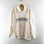 Free People Movement Victory Long Sleeve Sweatshirt Biker Shorts Set Ivory Green Photo 3