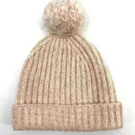 J.Crew  Wool‎ Blush Pink/White Pom Pom Beanie OS Photo 0