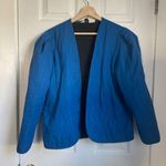 Vintage quilted open front jacket coat blue zig zag print retro 90s y2k kidcore Size 16 Photo 0