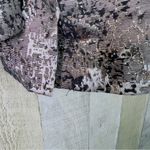 Natori  Small Metallic Jacquard Black Silver Lined Long Sleeve Crop Open Jacket Photo 3