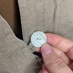 J Jill one button ruffled relaxed jacket linen lagenlook in tan Size L Photo 5