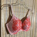 Victoria's Secret  Dream Angels Push Up Bra Orange Cherry Blossoms Lace 36D Photo 2
