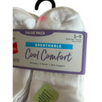 Hanes Super Low No Show Socks 8 Pack Womens 5-9 White Ultimate Cool Comfort NWT Photo 2