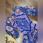 Free People  Seven Wonders mini dress blue boho print party revolve $148 cutout Photo 6