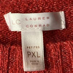 LC Lauren Conrad LAUREN CONRAD WO SIZE XL PETITE SOFT ROSE RED METALLIC THREAD SWEATER PENGUIN Photo 3