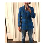 Vintage Al Jean wool plaid fitted blazer 80s Office casual academia size S Photo 1