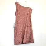 NEW NWT DUAL NATURE Lace One Shoulder Mini Dress Mauve Pink Floral Lace Medium M Photo 1