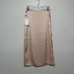 Wilfred  Aritzia NWT Elixir Satin Midi Pencil Skirt in Soft Seashell Pink Size 2 Photo 1