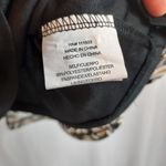 AUW Multicolor Black Brown White Abstract Print Ruffle Flutter V Photo 2