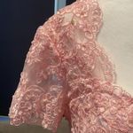 Women’s Pale Pink Lace Appliqué Short Sleeved Dress Size NWT Size L Photo 2