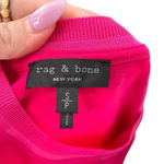 Rag and Bone  Marina Crewneck‎ Short-Sleeve Drape Tee Hot Pink Size Small Photo 7