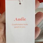 ANDIE  Swim NWT The Asbury Rib One Piece Swimsuit in Sire (Orange) Size L Photo 5