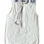 NWT Lija Sleeveless Print Polo Top Size XS White Photo 0