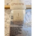 Chico's  Lace and Pleats Alabaster Top Size 1 White Coastal Beach Summer Travel Photo 4