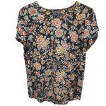Loft  Floral Print Short Sleeve Blouse Womens‎ Size Small Photo 1