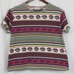 Arizona Jeans Vintage USA Made  Floral Stripe Top XL Photo 0