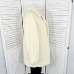 Pretty Little Thing  Faux Sherpa Double Breasted Teddy Coat Cream 10 Borg Lapel Photo 4