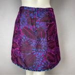 J.Crew Mini Skirt Floral Jacquard Purple Pink Blue Size 4 A-Line Contrast Trim Photo 8