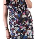 ERDEM Sleeveless Floral Sheath Midi Dress Sz 8 Purple Photo 0