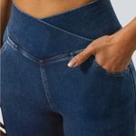 Halara NWT  Flex High-Waisted Crossover Pocket Washed Stretchy Flare Jeans Photo 4