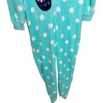 secret treasures  Light Blue White Polka Dot Mitten Print Full Pajamas Zipper XL Photo 2