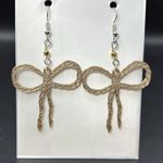 Cowgirl Rope Bow Earrings Tan Photo 2