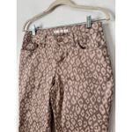 Boston Proper NWT  Leopard Ankle Jeans Lush Pink Metallic Women’s Size 4 Photo 3