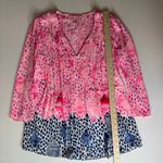Lilly Pulitzer Womens Marilina Top Raz Berry Heart and Sole Sz XXS Tunic Flowy Photo 10