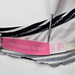 Victoria's Secret Black White Stripe Halter Padded Bikini Top S 34B Swimwear Photo 2