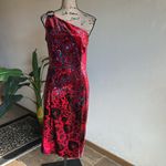 Elie Tahari Carter Velvet Wild Currant Dress Size 8 NWT Photo 2