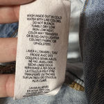 Frame  LE JANE CROP Jeans High Rise Straight Fray Hem Tagged 31 (34x26) Denim Photo 5