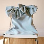 ZARA dress mini bow baby blue fitted bodycon party wedding Photo 13