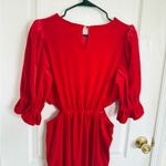 Anthropologie The Odell’s NEW Red Velvet Cutout Holiday Maxi Dress Photo 1