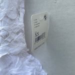 Free People NWT Womens XS white Adella lace crotchet cross strap cami top Photo 6