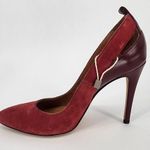 IRO Burgundy Suede/Leather Pumps Women's Size 37 (US 6.5) Photo 8