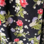 Free People Gaia Print Floral Tunic Mini Dress Black Corduroy size small Photo 8
