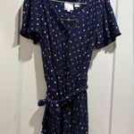 Anthropologie Romper Floral V Neck Up Lined Girly Small Photo 2