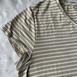 Chico's Chico’s Maddison Striped Short Sleeve V-Neck Dress in Beige/White - Size 1 (M/8) Photo 4