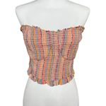 Pilcro Women’s Size M Rainbow Smocked Top Festival Going Out Strapless Photo 10