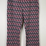 Anthropologie  Dolan Pink and Black Patterned  Cropped Pants
Size XS Photo 0